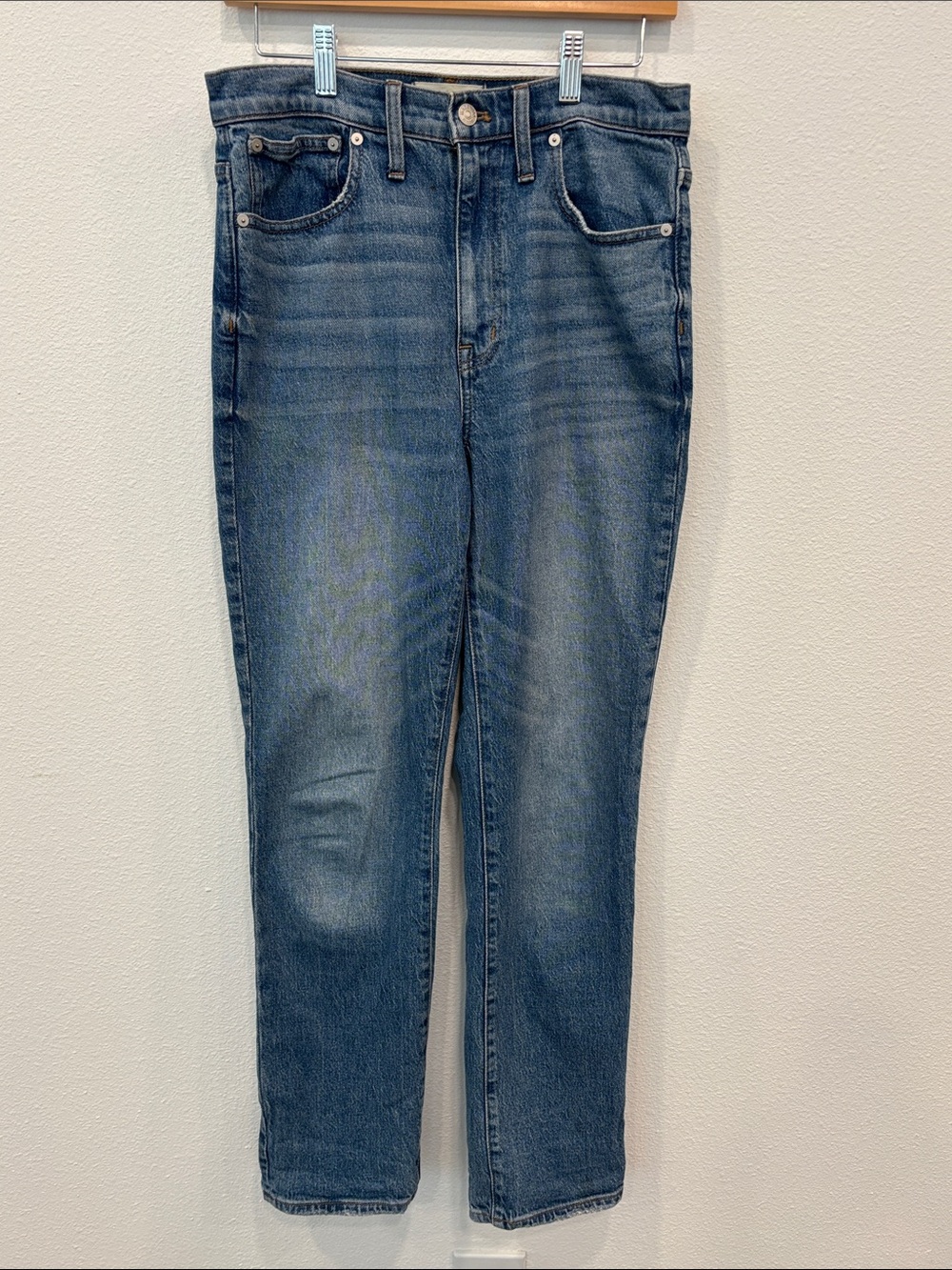 Madewell The High-Rise Slim Boyjean Jeans Women's 27 Medium Wash Stretch Denim